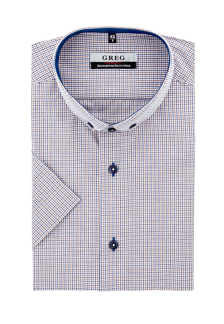 Сорочка мужская короткий рукав GREG 524/109/7489/Z/b/1