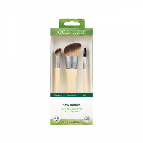 Набор кистей для макияжа EcoTools New Natural Conceal, Enhance + Sculpt Trio
