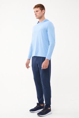 Лонгслив мужской Bilcee Men's Cotton Soft Hooded Long Sleeve T-Shirt, Bilcee