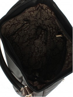 Сумка женская искусственная кожа ADEL-253/ММ, 1отдел/плеч рем, черный/шоко флотер 247002