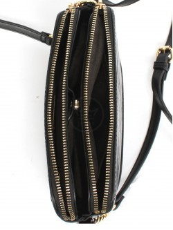 Сумка женская искусственная кожа DJ-cm 6725-BLACK, 3отд, плечевой ремень, черный 256081