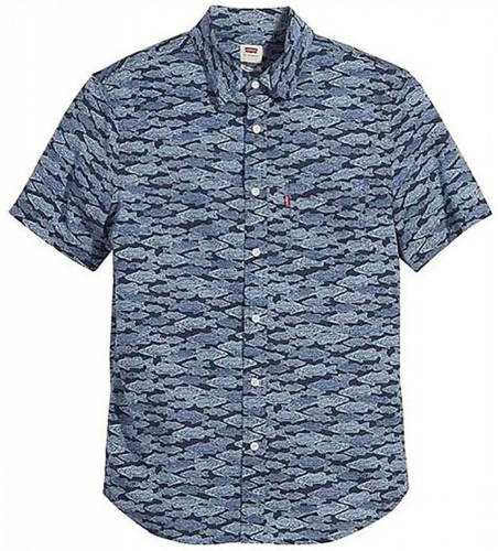 Рубашка мужская M SS CLS 1PKT SHIRT BLUE, LEVIS