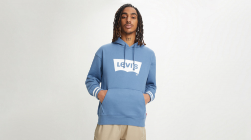 Худи мужское RELAXED GRAPHIC PO WHITES, LEVIS