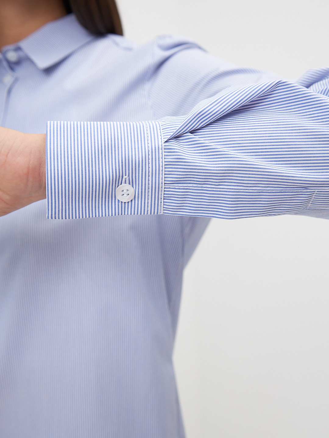 Блузка женская дл. рук. KATHARINA KROSS KK-B-003B-голубой.полоска