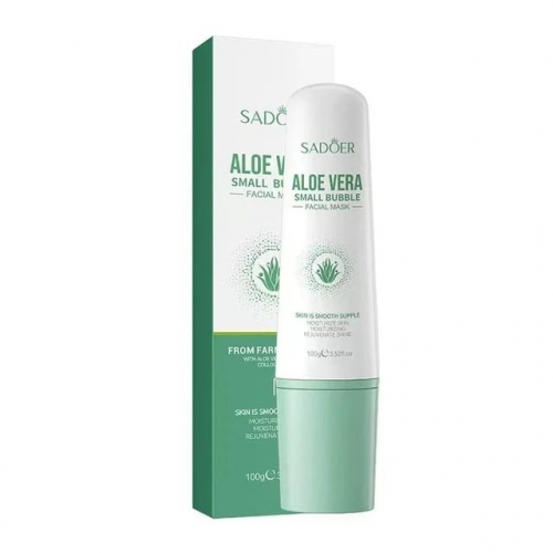 SADOER  Маска для лица ALOE VERA Small Bubble Пузырьковая Очищающая с АЛОЭ  100г  (SD-97199)