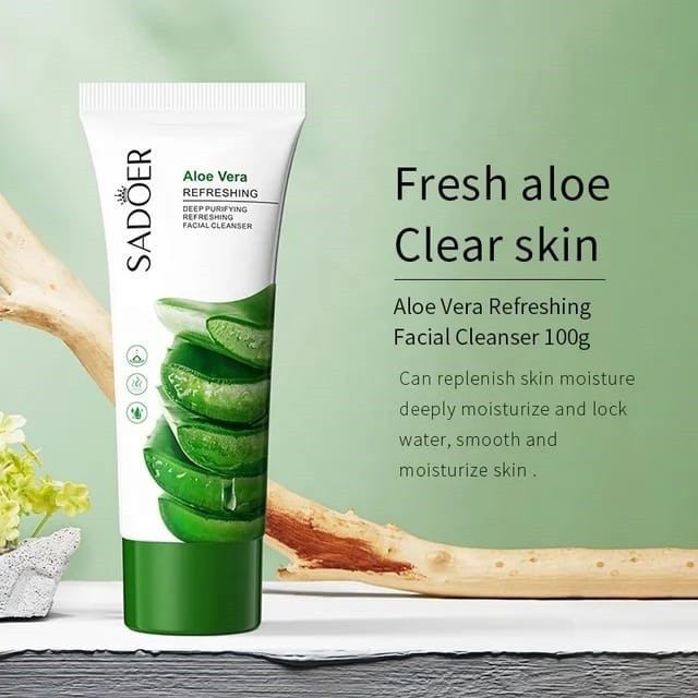 SADOER Пенка для умывания Refreshing ALOE VERA Освежающая АЛОЭ 100г (SD-81761)