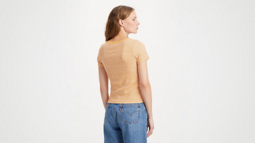 Футболка женская HONEY SHORT SLEEVE ETTA GEO APRICOT PRIN, LEVIS