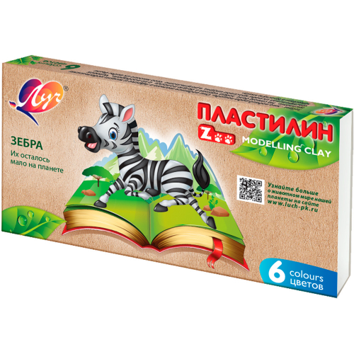 Пластилин 6 цв. Zoo 30С 1810-08 /ЛУЧ/ в Нижнем Новгороде