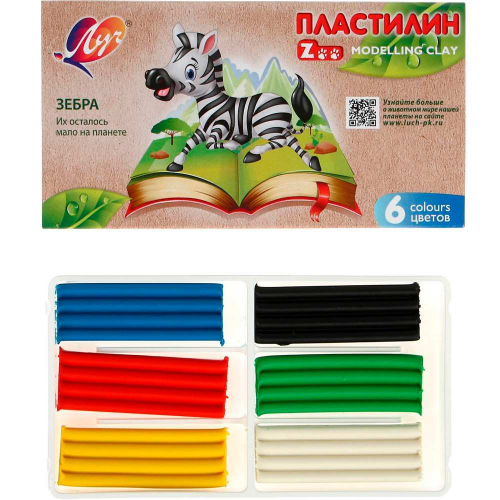 Пластилин 6 цв. Zoo 30С 1810-08 /ЛУЧ/ в Нижнем Новгороде