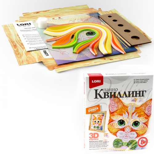 Набор для творчества Квиллинг Панно Рыжий котенок Квл-026 Lori  в Нижнем Новгороде