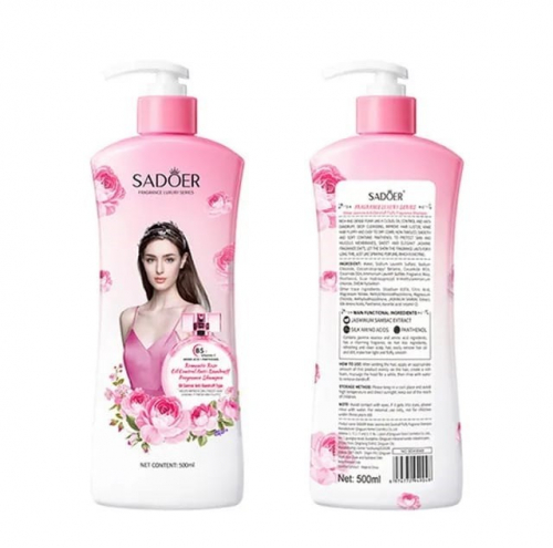 SADOER  Шампунь Fragrance ROSE Парфюмированный Романтическая РОЗА от перхоти  500мл  (SD-49031)