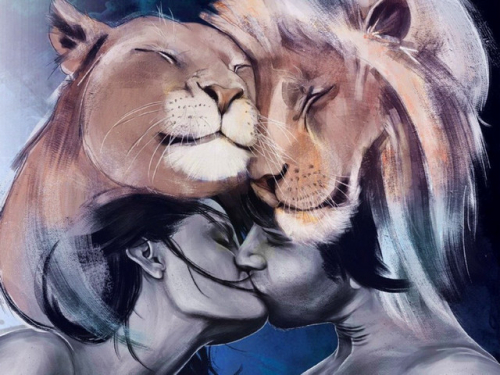 GS 2129 Лев и львица. Любовь