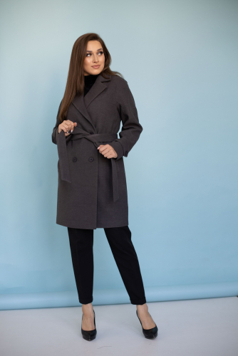 Пальто женское демисезонное 22970 (темно-серый)