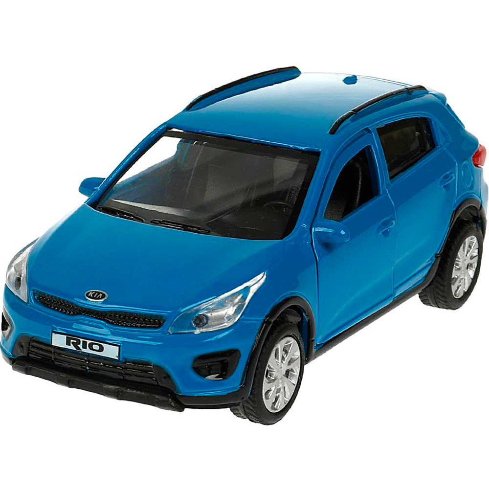 Модель XLINE-12-BU KIA RIO X длина 12 см, двери, багаж, инерц, синий Технопарк в коробке в Нижнем Новгороде