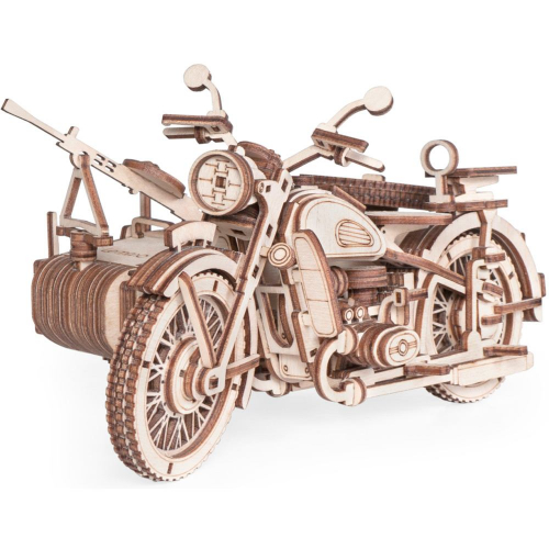 Деревянный Конструктор 3D Мотоцикл с коляской Уран 0159 в Нижнем Новгороде