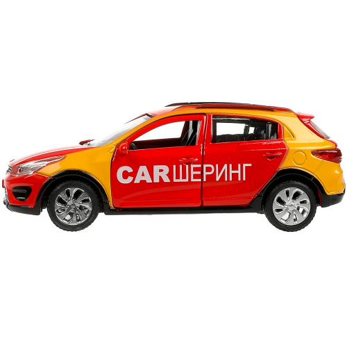Модель XLINE-12DEL-RD KIA RIO X КАРШЕРИНГ 12 см, двери, багаж, инерц, красный Технопарк в коробке в Нижнем Новгороде