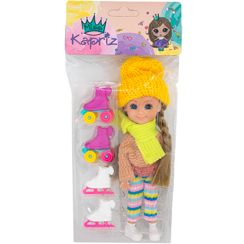Кукла малышка Miss Kapriz FCJ0931624 Маленькая модница на коньках и роликах в пакете в Нижнем Новгороде