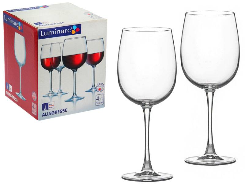 ALLEGRESSE Набор фужеров для вина 4шт 550мл