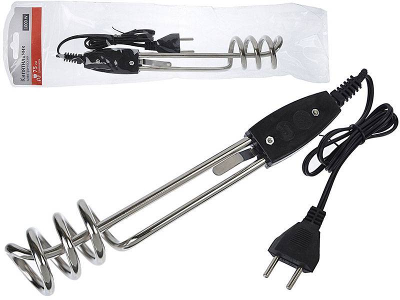 Кипятильник (1000Вт) 220В шнур 75см