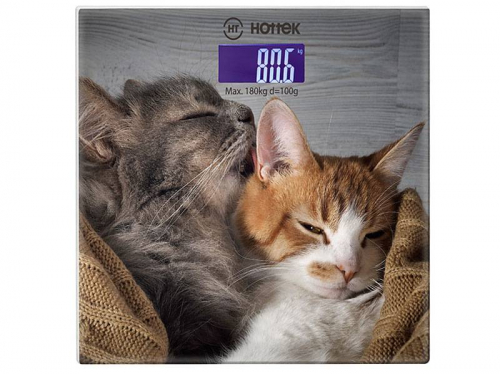 Весы напольные электронные HOTTEK HT-962-015 Кошки, до 180кг