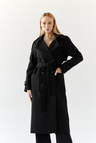 Пальто женское демисезонное 25799 (черный)