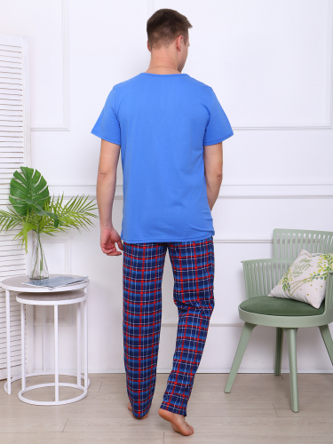 Карл (синий) комплект (футболка+брюки)