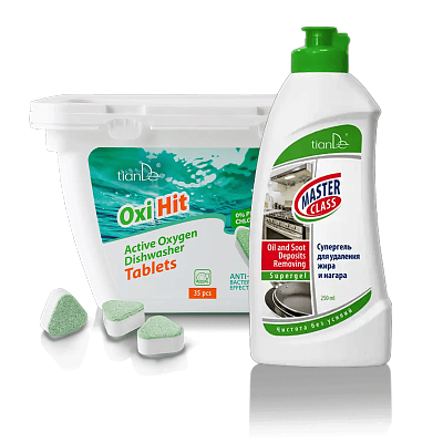 АКЦИЯ! 1=2 Купи таблетки для посудомоечных машин с активным кислородом – В ПОДАРОК супергель для удаления жира и нагара!
