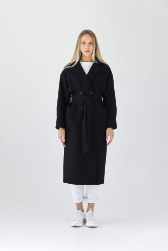 Пальто женское демисезонное 25417 (черный)