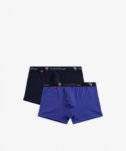 Мужские трусы шорты Atlantic, набор из 2 шт., бамбук, темно-синие + фиолетовые, 2MH-1187