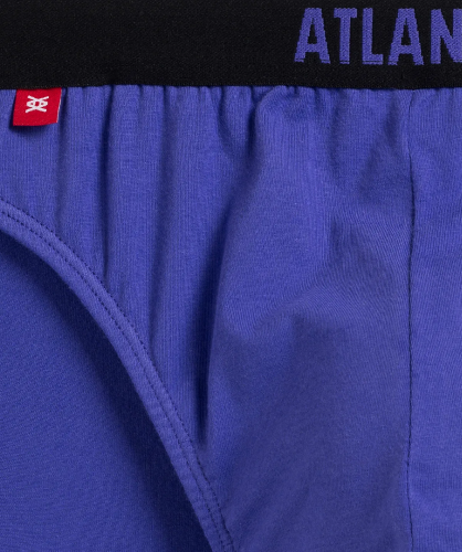 Мужские трусы слипы спорт Atlantic, набор 5 шт., хлопок, черные + фиолетовые + зеленые + темно-голубые + графит, 5SMP-004
