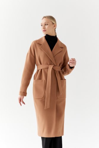 Пальто женское демисезонное 25550 (кэмел)