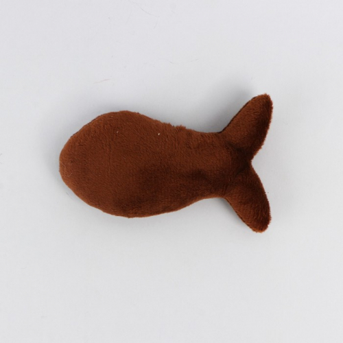 Игрушка для кошки «Рыбка» с кошачьей мятой, коричневая