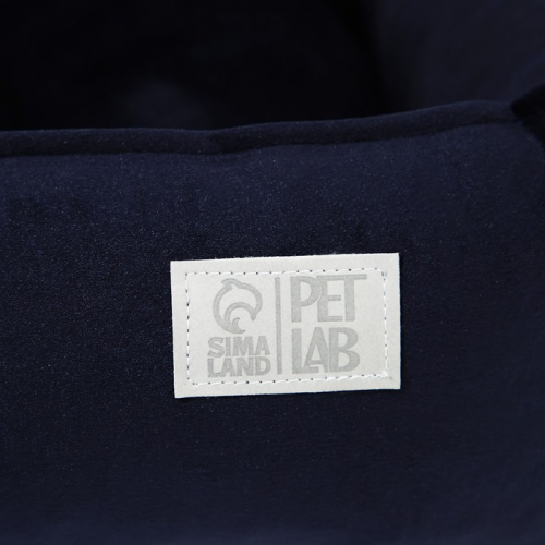 Лежанка для кошек и собак велюровая Pet Lab, 45 х 40 х 15 см, синяя