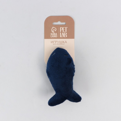 Игрушка для кошки «Рыбка» с кошачьей мятой, синяя