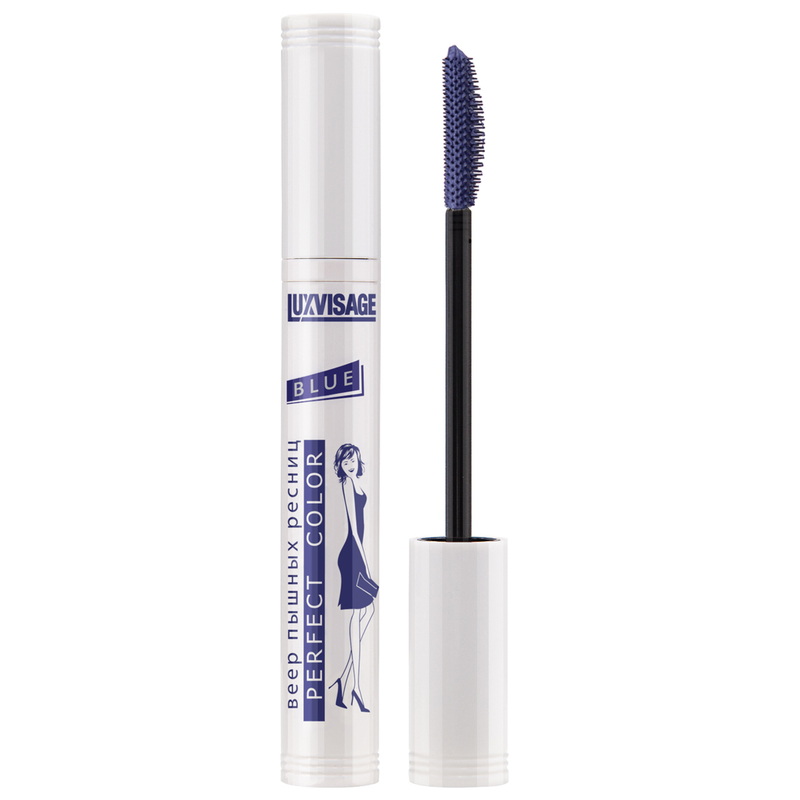 LUX visage Тушь Perfect Color веер пышных ресниц BLUE синий