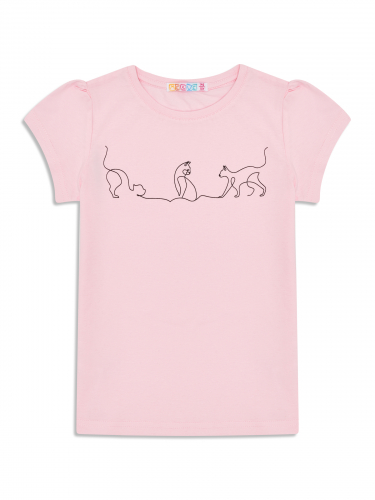  200 р  250 р    Детская трикотажная футболка с коротким рукавом для девочек