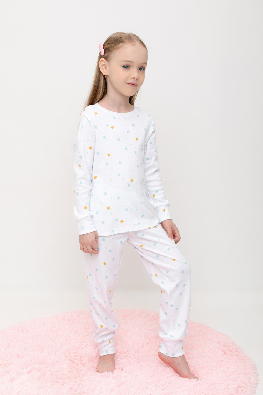 Crockid Пижама КП 1552 звездочки на белом Crockid