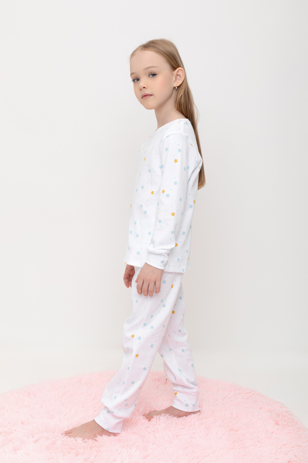 Crockid Пижама КП 1552 звездочки на белом Crockid