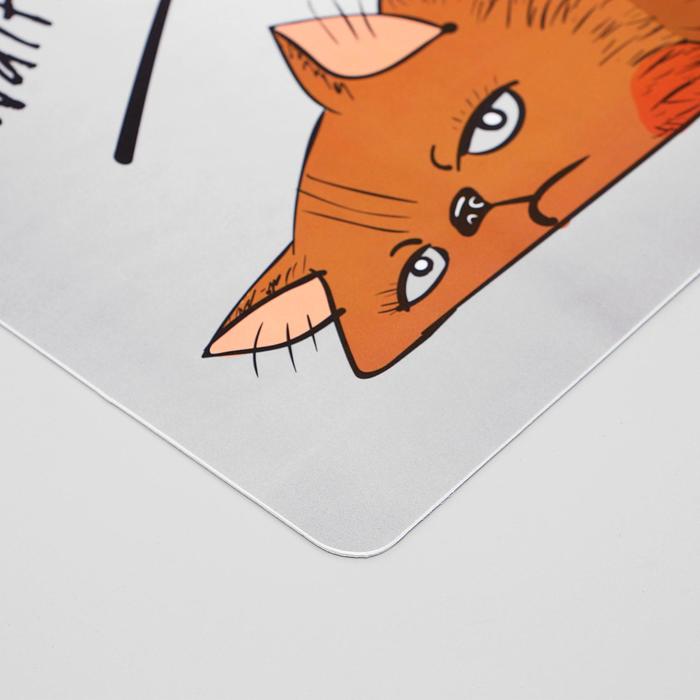 Коврик под миску «Пижон» с нескользящим основанием 43×28 см Waiting for food