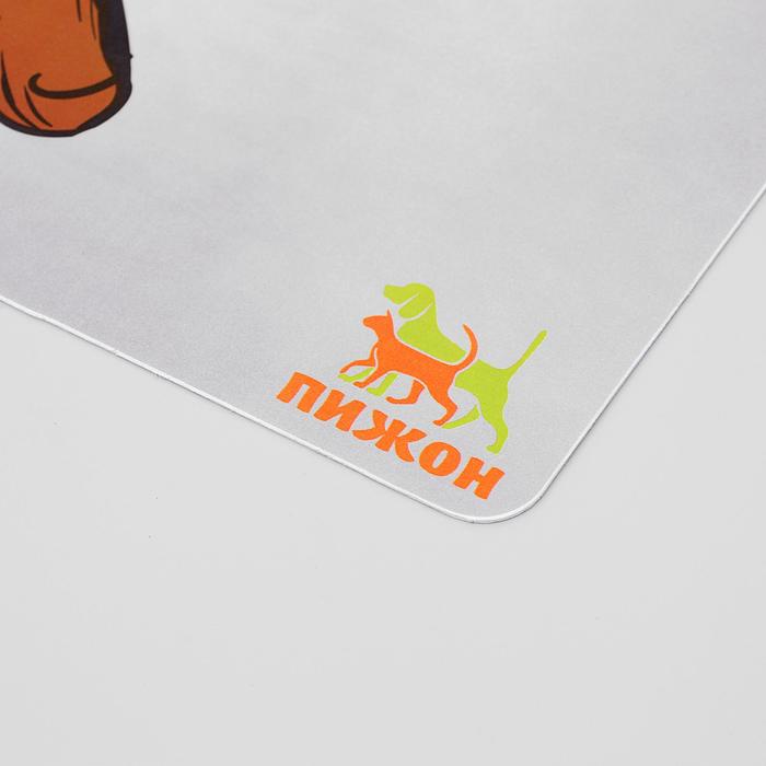 Коврик под миску «Пижон» с нескользящим основанием 43×28 см Waiting for food