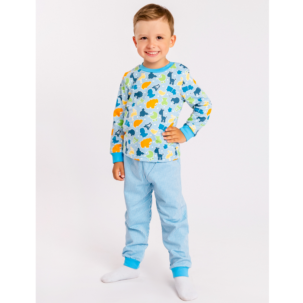 Пижама футер 2х нитка начёс 1087300102