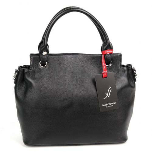 Женская кожаная сумка Sergio Valentini SV-0614 Блек