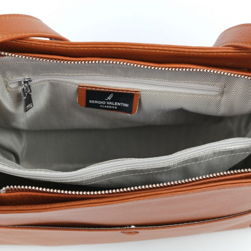 Женская кожаная сумка Sergio Valentini SV-0613 Браун