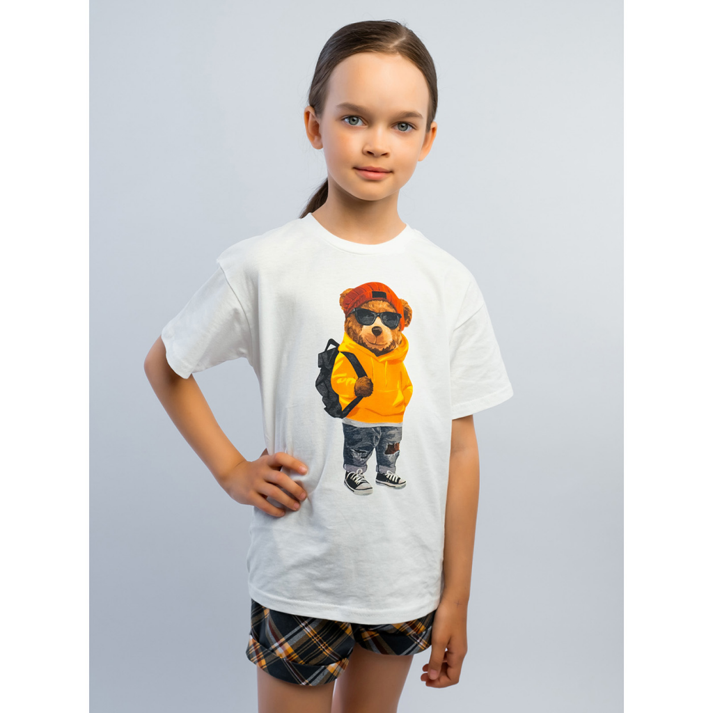 Комплект футболка кулирка, шорты футер 2х нитка петля 7011900102