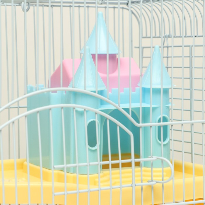 Клетка для грызунов «Пижон», 27×21×31 см, укомплектованная, с замком, жёлтая