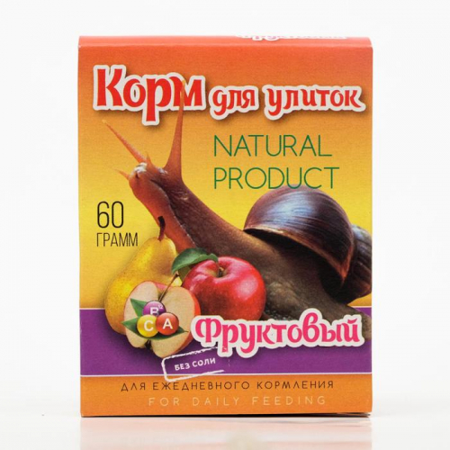 Корм для улиток фруктовый, 60 г