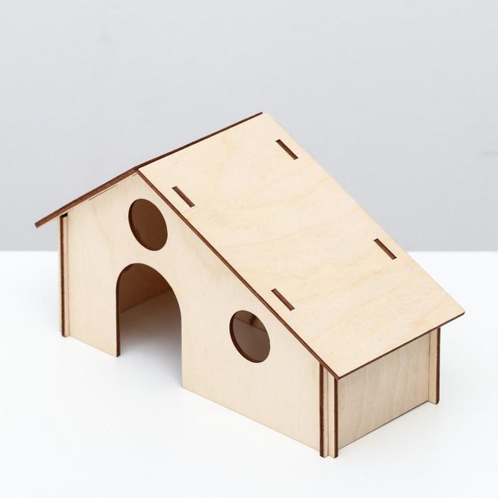 Домик для грызунов, 21.2×9.4×11.7 см, дерево