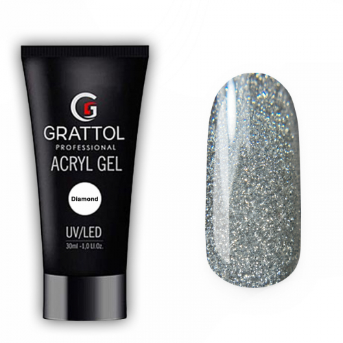 Акрил-гель Grattol Acryl Gel Diamond Reflective, 30 мл