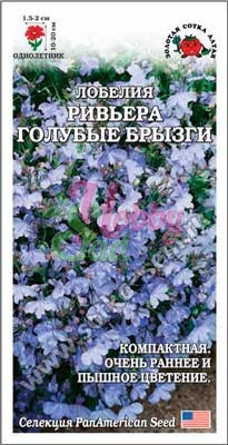 Цветы Лобелия Ривьера Голубые брызги ( 10 шт) Сотка