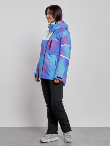 Горнолыжный костюм женский зимний фиолетового цвета 02321F